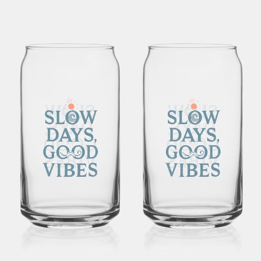 Inspirational Simple Living and Good Vibes Blikvorm Glas (Achterkant)