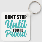 Inspirational Success and Hustle Typography Sleutelhanger (Achterkant)