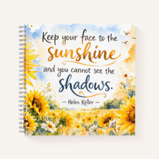 Inspirational Sunflowers – Watercolor Sunflower Notitieboek