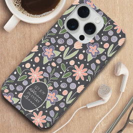 Inspirational Teacher Floral Design Phone Case iPhone 15 Pro Hoesje
