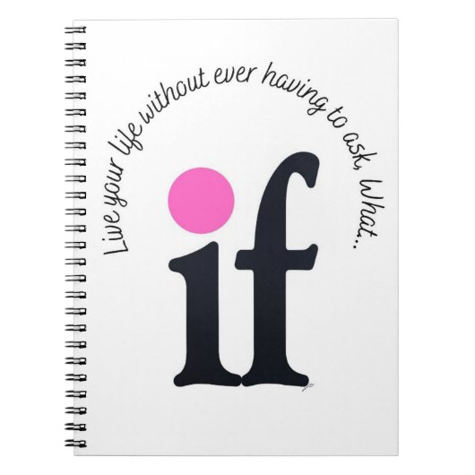 Inspirational 'What if' Notepad Notebook Notitieboek (Voorkant)