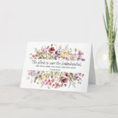 Inspirationnel Floral Monogramme Écriture Psaume (Devant)