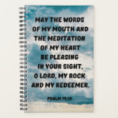 Inspirationnel Psaume chrétien 19:14 Verse de la B (Devant)