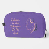 Inspirationnel sac de voyage violet - Écouter mon  (Recto)