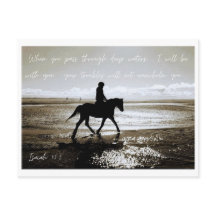 Inspirationnel verset biblique Isaïe 43:2 carte po