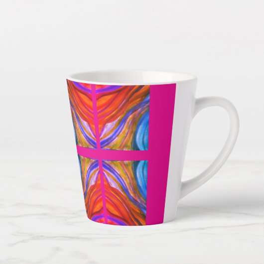 Inspirations du désert rose chaud Latte Mug (Droite)