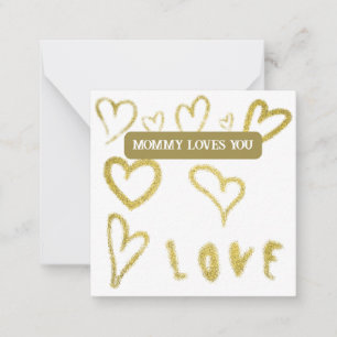 *~ Inspire AP62 Vriendelijkheid gouden MOMMY Nota Notitiekaartje