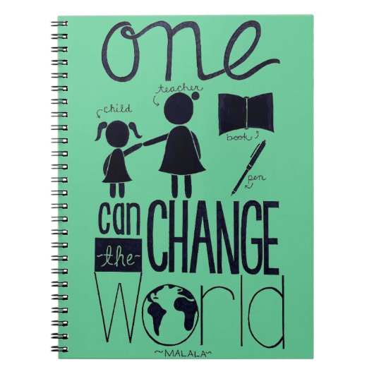 "Inspiré carnet par Malala" (Devant)