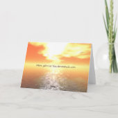 Inspiré Coucher De Soleil Orange Sur Carte Mer Cal (Dos)