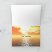 Inspiré Coucher De Soleil Orange Sur Carte Mer Cal (Intérieur)