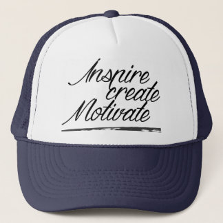 Inspire, creëer, motiveer trucker hoed pet