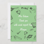 INSPIRE DE L'ENSEIGNEMENT DÉVELOPPER carte de prof (Dos)