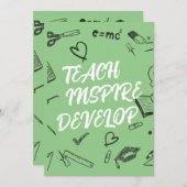 INSPIRE DE L'ENSEIGNEMENT DÉVELOPPER carte de prof (Devant / Derrière)