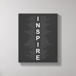 Inspire-definitie Motivatie wandkunst Canvas Afdruk