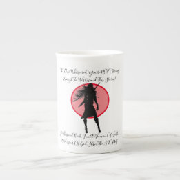 INSPIRE FAITHFUL VIRING WARRIOR CHICK QUOTE PINK PORSELEIN KOP