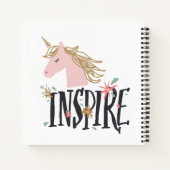 Inspire | Gold Mane Unicorn Notitieboek (Achterkant)