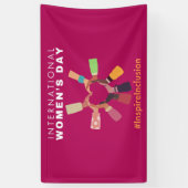Inspire Inclusion Internationale Vrouwendag Spandoek (Verticaal)