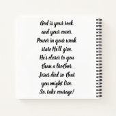 Inspiré Photo Prayer Journal Avec Poème (Dos)