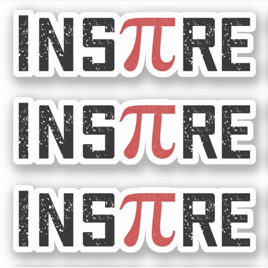 InsPire Pi Symbool Happy Pi dag 14 maart Sticker (Voorkant)