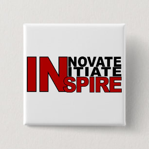 INSPIRE-toets, pas aan Vierkante Button 5,1 Cm