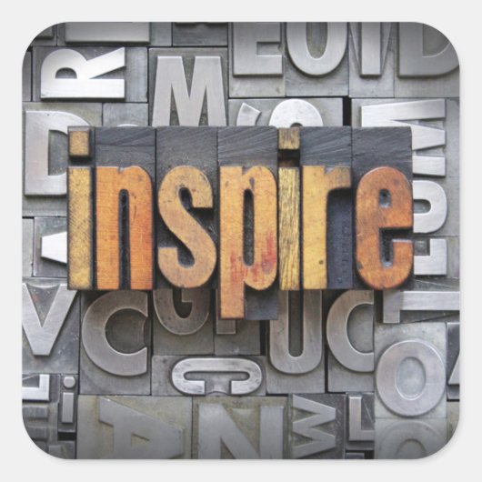 Inspire Vierkante Sticker (Voorkant)