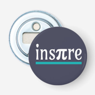 Inspire Wiskunde Pun Funny Inspirerend Button Flesopener