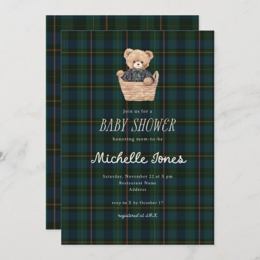 Inspired Baby Shower Invitation (Devant / Derrière)