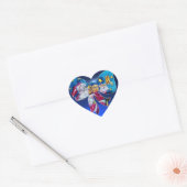 INSPIRED SANTA CHRISTMAS BOW HEART HART STICKER (Envelop)
