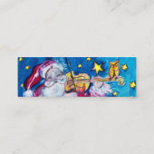 INSPIRED SANTA PLAYING VIOLIN MINI VISITEKAARTJE (Achterkant)