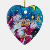 INSPIRED SANTA Red Ruby Gem Stone Heart Keramisch Ornament (Rechts)