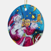 INSPIRED SANTA Red Ruby Gem Stone Keramisch Ornament (Links)