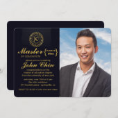 Inspirée Photo Graduation Party Invitation (Devant / Derrière)