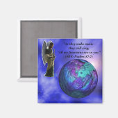 Inspireer de wereld Schrift Magnet Magneet (Voorkant / Achterkant)