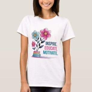 Inspireer Educate Motivate Shirt Teacher Boho T-