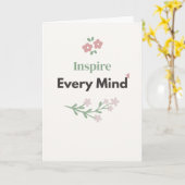 Inspireer Elke Geest Leraar Bloemstuk Kaart (Gele Bloem)