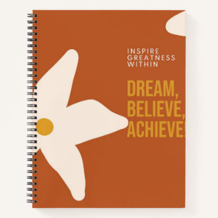 Inspireer grootheid binnenin - Motivatie Notitiebo Notitieboek
