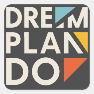 Inspireer Je Dromen Vierkante Sticker