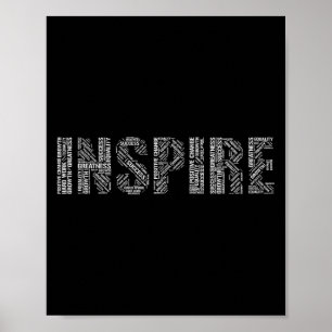 Inspireer Motivatie Word Cloud Poster