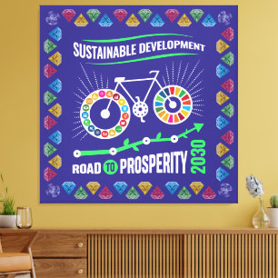 Inspireer verandering & duurzaamheidsdoelen Elegan Canvas Afdruk