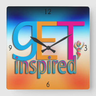 Inspirer ~ Horloge murale Carré originale