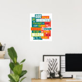 Inspirer la prière de sérénité Poster d'art graphi (Bureau à domicile)