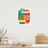 Inspirer la prière de sérénité Poster d'art graphi (Cuisine)