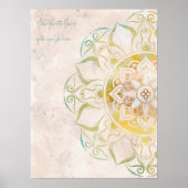 Inspirer mandala néatral et or art mural indien (Devant)