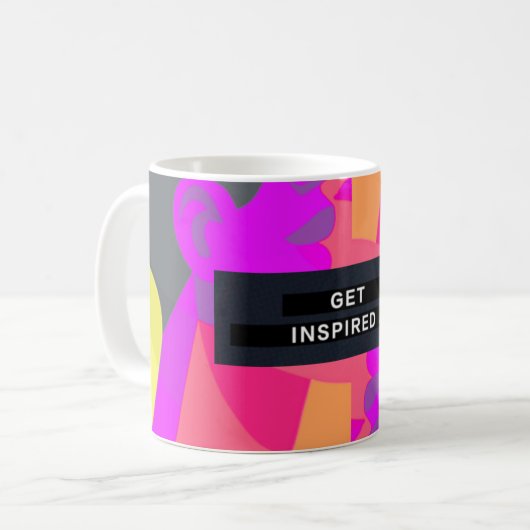 "Inspirer" Mug Jaune (Devant gauche)