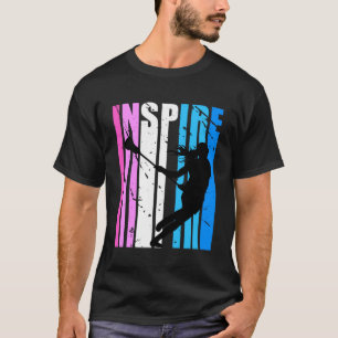 Inspireren Lacrosse Roze Blauw Sport Inspirerend M T-shirt