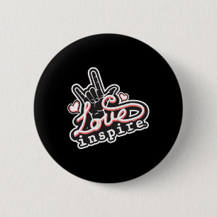 inspireren Liefde ASL ILY Hand Gebarentaal Deaf Aw Ronde Button 5,7 Cm