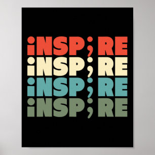 Inspireren Semicolon zelfmoord bewustzijnsproject2 Poster