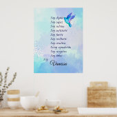 Inspireren van uw reis met affirmaties Spaans Poster (Keuken)