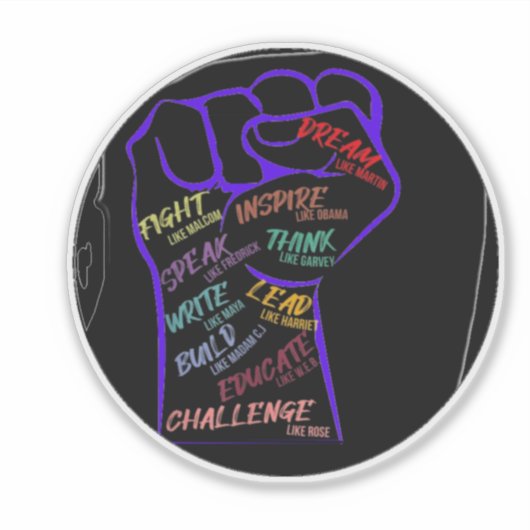 Inspireren Vinyl Sticker (Voorkant)