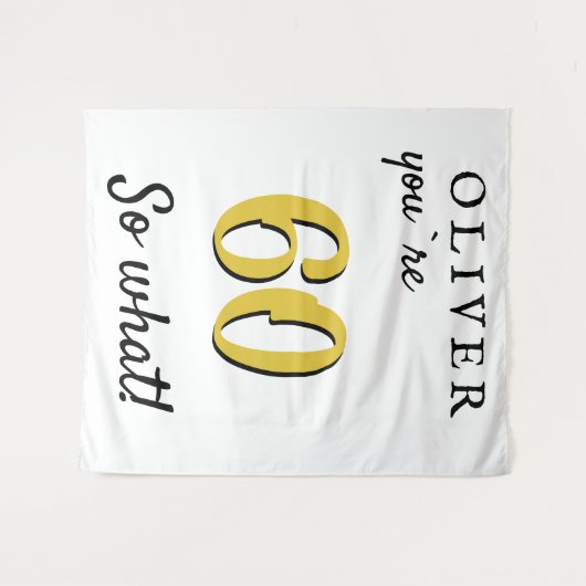 Inspirerend 60e verjaardag achtergrond wandkleed (Voorkant (horizontaal))